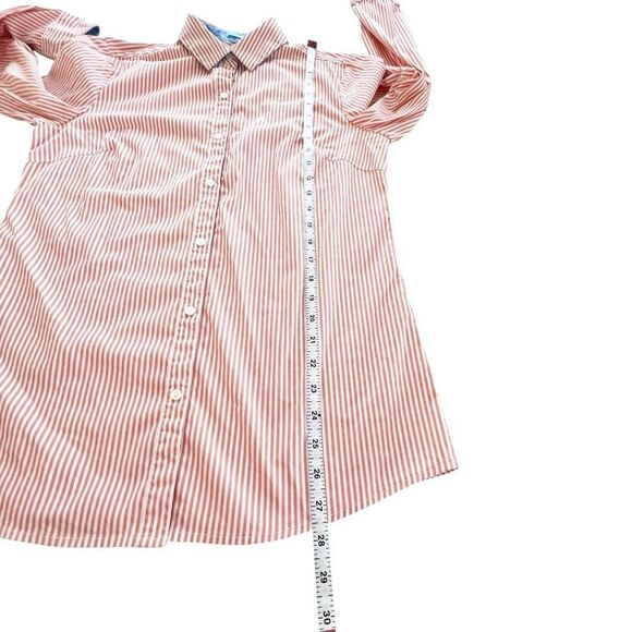 J. McLaughlin Orange Long Sleeve Button Down Shirt Size Medium - Picture 5 of 8